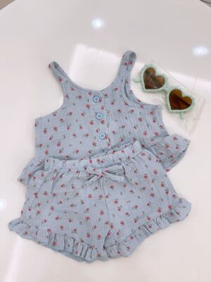 y867-Baby Girl Little Flower 3pcs Set - 图片 8