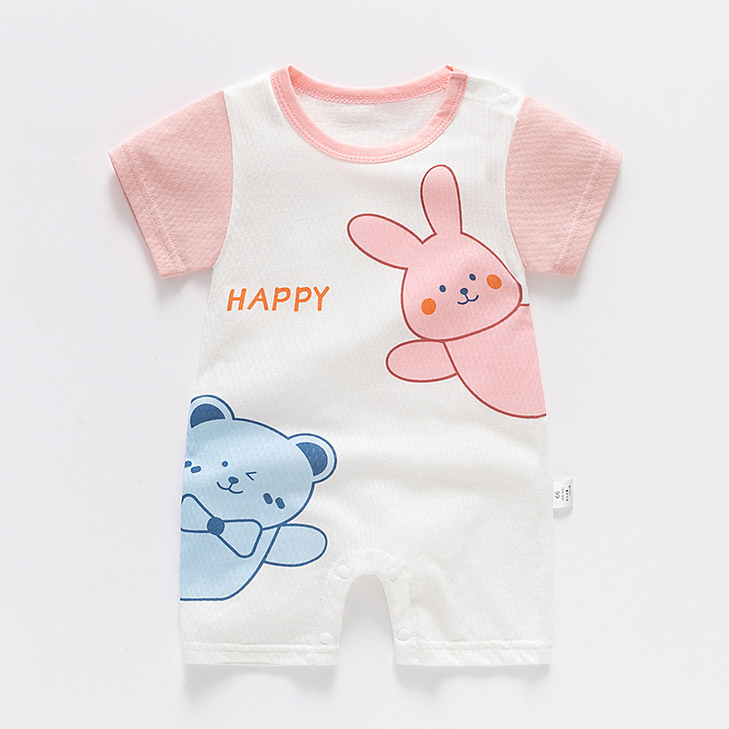 y883 - Summer Baby Short-Sleeved Jumpsuit - Image 3