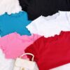 y900 - Ice Silk Short Sleeve Top - 图片 1