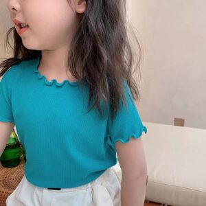 y900 - Ice Silk Short Sleeve Top - 图片 2