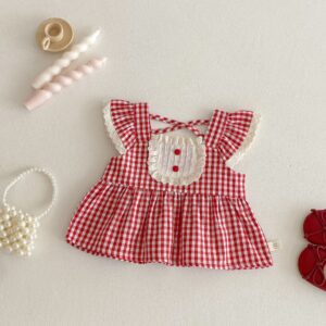 y903 - Red Plaid Clothes - Image 2
