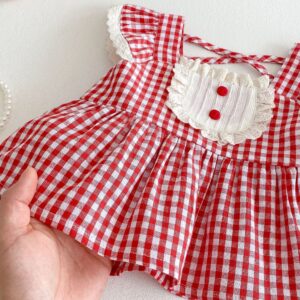 y903 - Red Plaid Clothes - Image 3