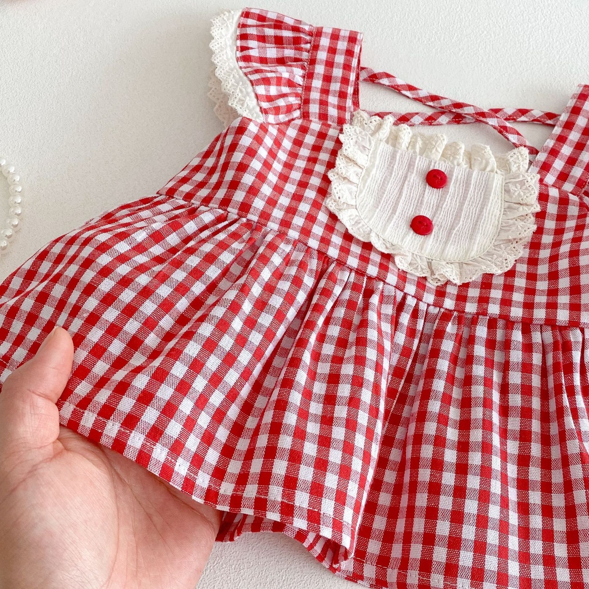 y903 - Red Plaid Clothes - Image 3