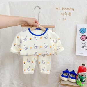 y912 - Cute Cartoon Cotton Suit Pajamas - 图片 8