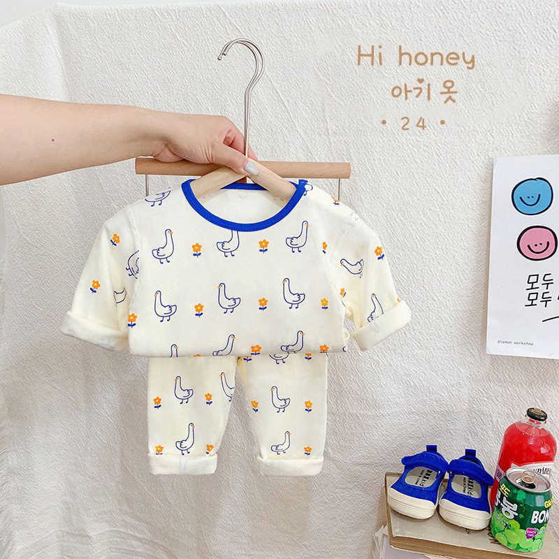 y912 - Cute Cartoon Cotton Suit Pajamas - 图片 8