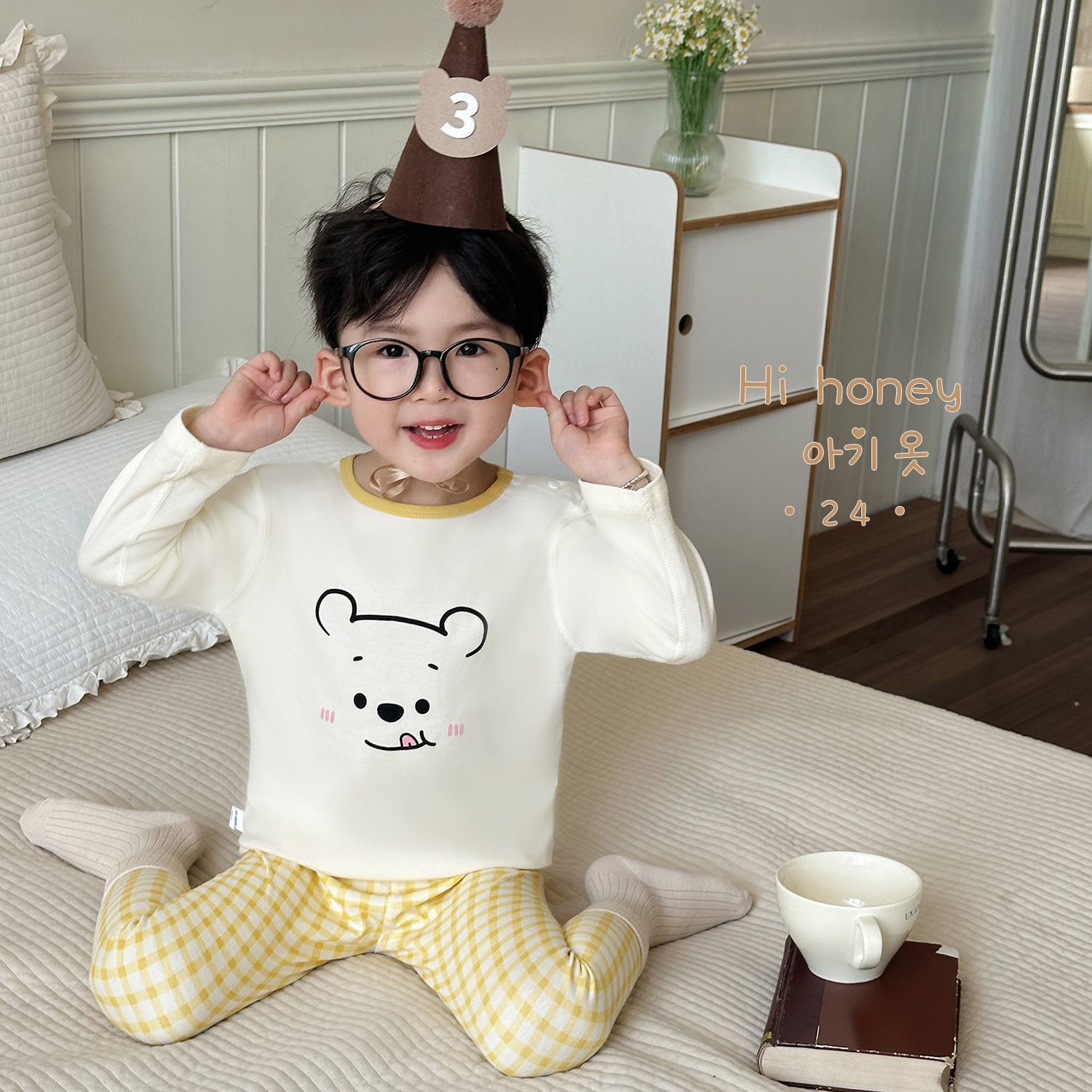 y912 - Cute Cartoon Cotton Suit Pajamas - 图片 4
