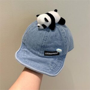 y977 - Cute Panda Denim Cap - 图片 3