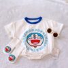 y953 - Cartoon Short Sleeved Romper + Socks - 图片 1