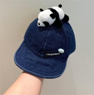 y977 - Cute Panda Denim Cap - 图片 6