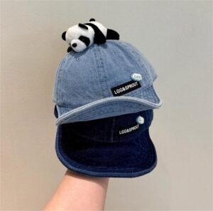 y977 - Cute Panda Denim Cap - 图片 2
