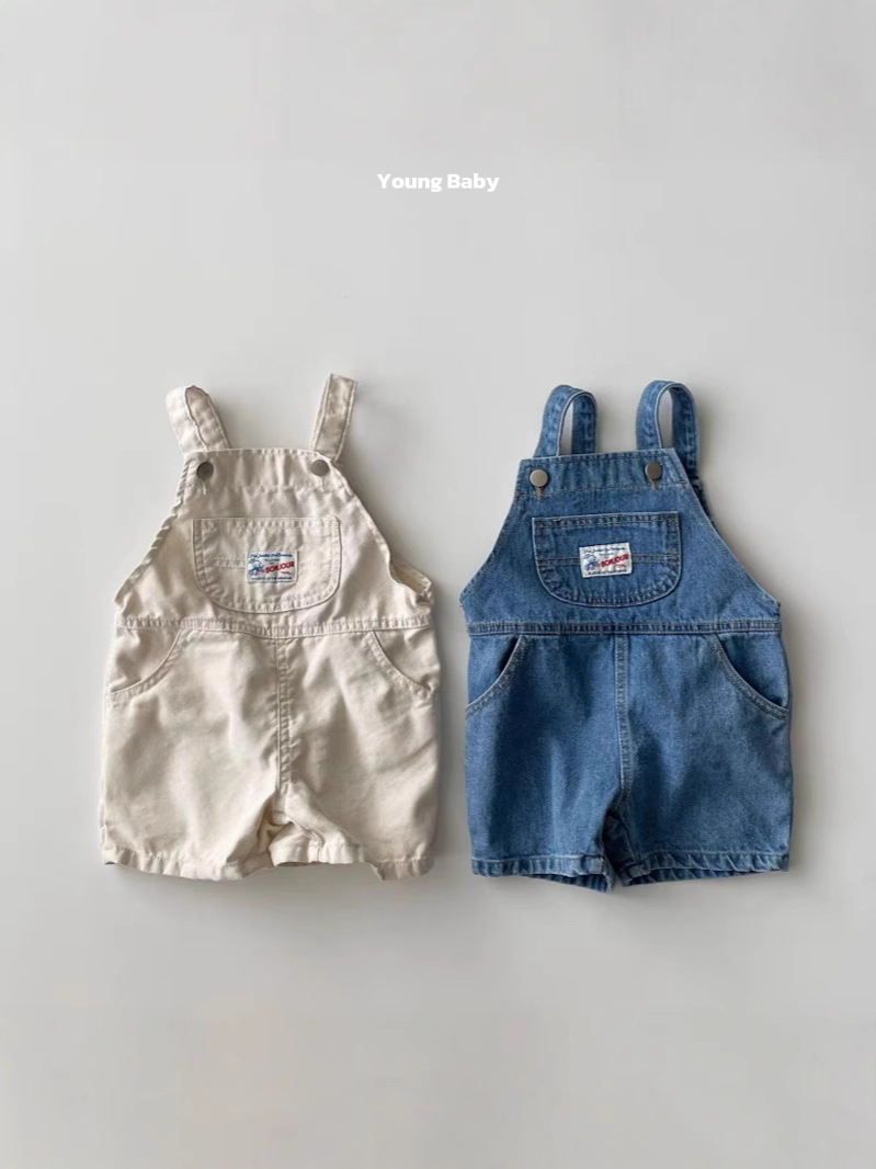 y992 - Korean Style Denim Overalls Shorts