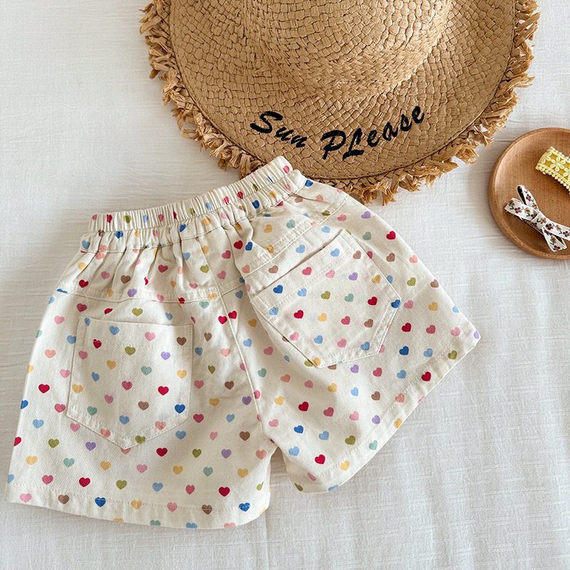 y994 - Cute Heart Print Shorts - Image 5
