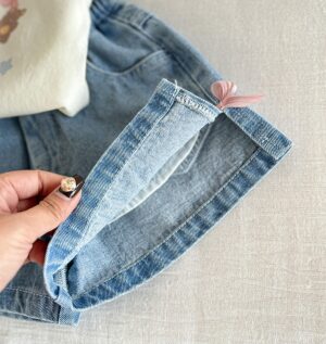 y995 - Korean Style Butterfly Jeans - 图片 2
