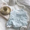 y998 - Ribbon Striped Sleeveless Set - 图片 6
