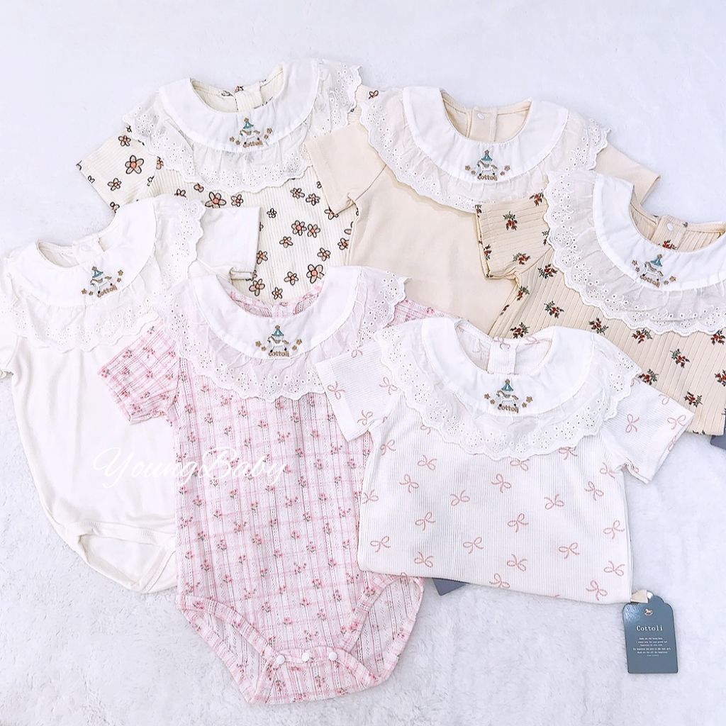 y1022 - Baby Girl Japan Style Doll Collar Cottoli Romper - Image 26
