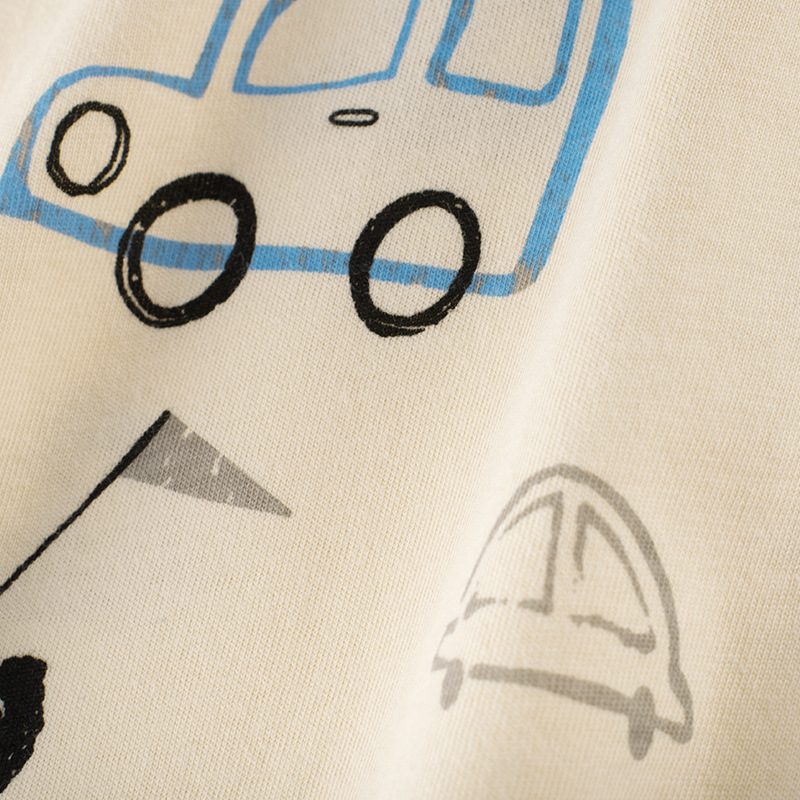 y1091 - Beige Cars T-shirt - 图片 3