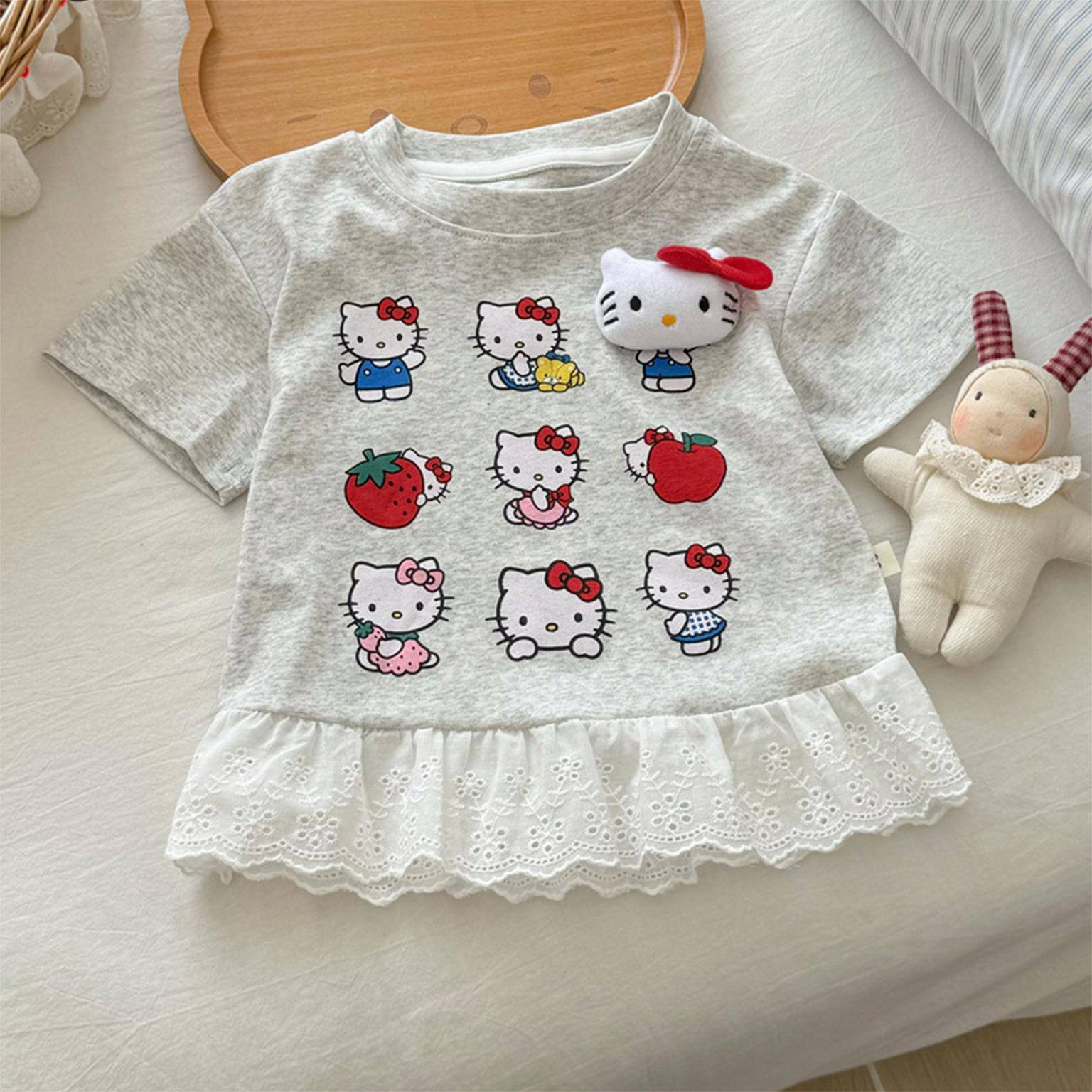 y1109 - Cute 3D Lace T-shirt - 图片 1