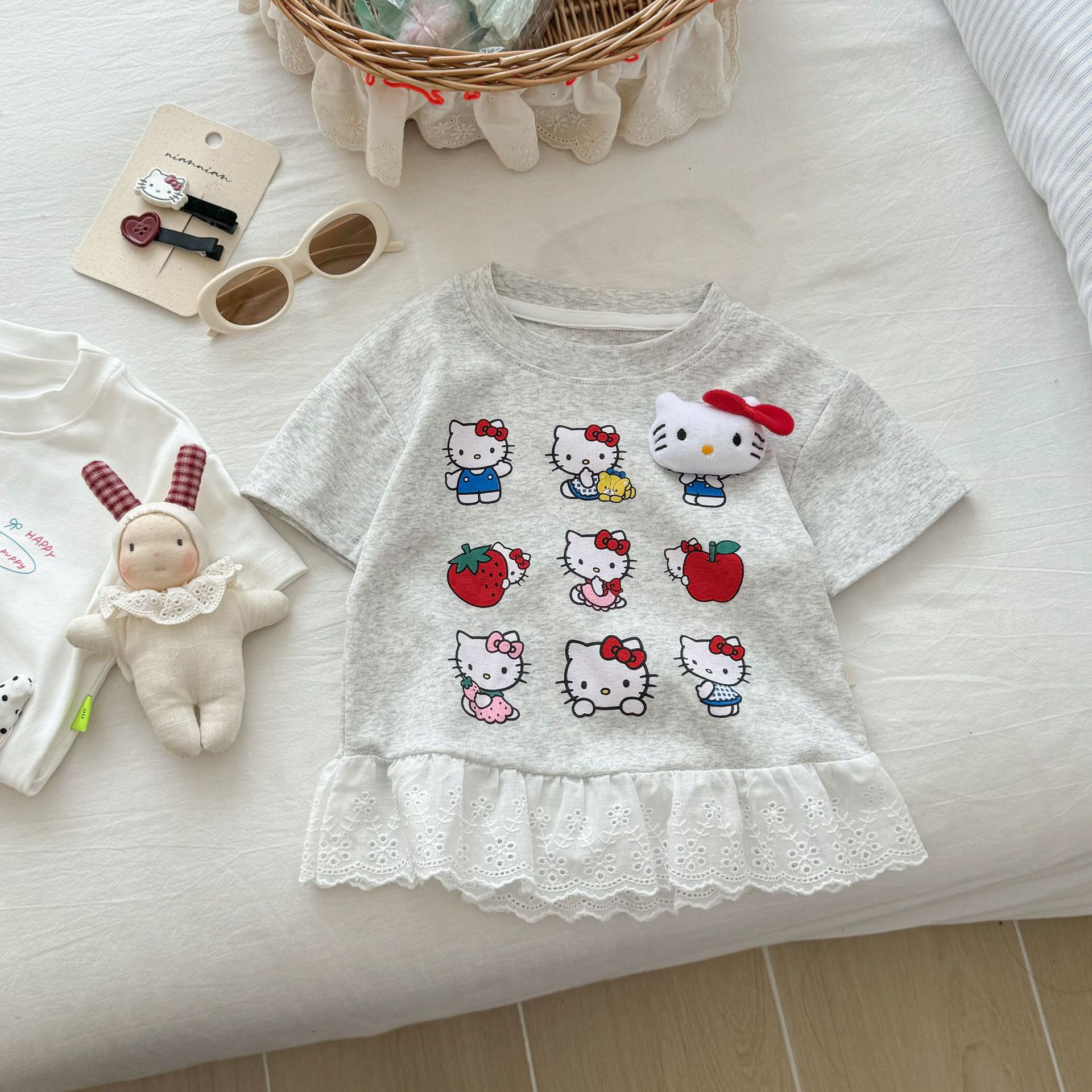 y1109 - Cute 3D Lace T-shirt - 图片 2