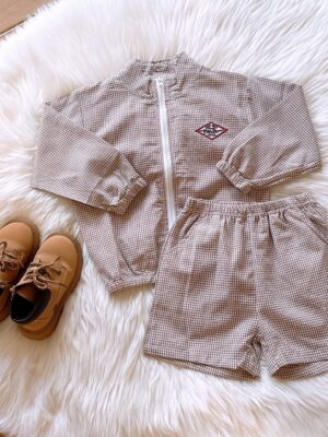 y1066 - Plaid Zip Suit