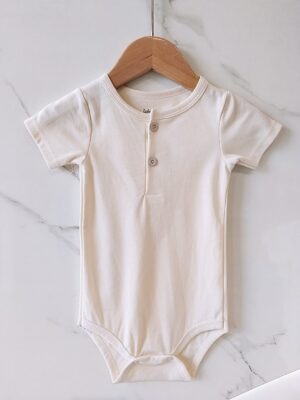 y1131 - Baby Boy & Baby Girl Button Romper - Image 2