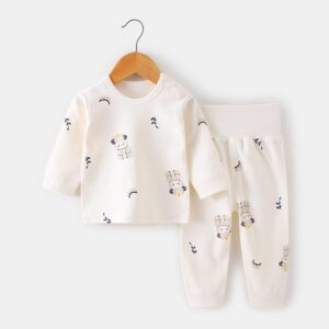 y1141 - Cute Cartoon Hight Waist Pajamas Set - 图片 2