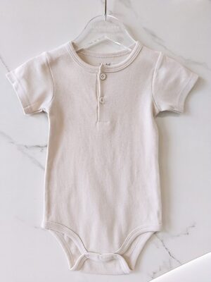 y1131 - Baby Boy & Baby Girl Button Romper - Image 3