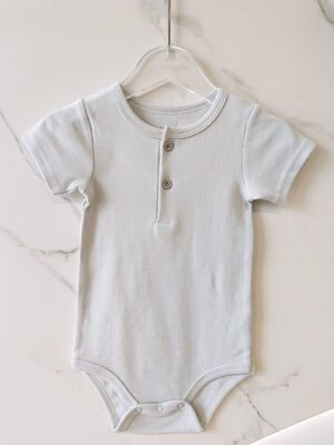 y1131 - Baby Boy & Baby Girl Button Romper - Image 4