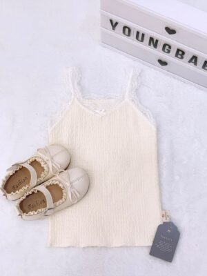 y1129 - Baby Girl Sweet Lace Vest - 图片 2