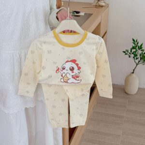 y1146 - Cartoon Lycra Pajamas Set - 图片 4