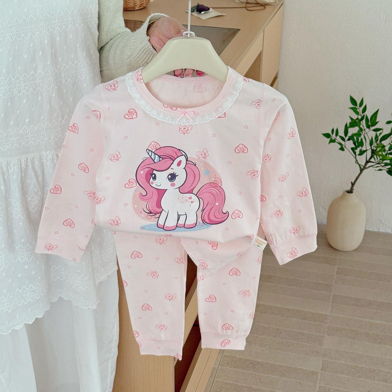 y1146 - Cartoon Lycra Pajamas Set - Image 2