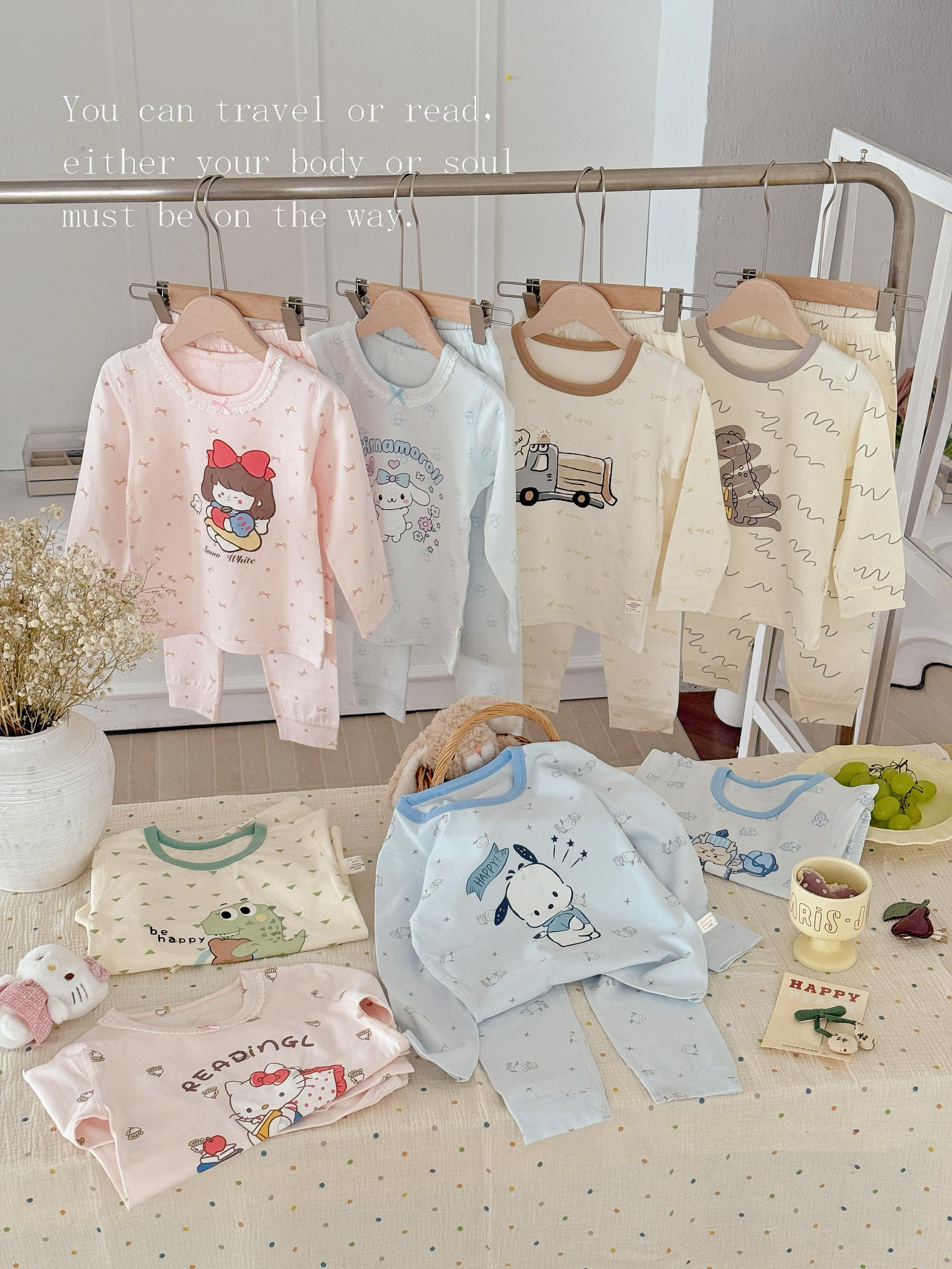 y1146 - Cartoon Lycra Pajamas Set