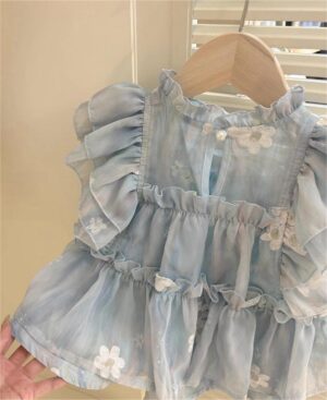 y1174 - White Flower Blue Set - 图片 2