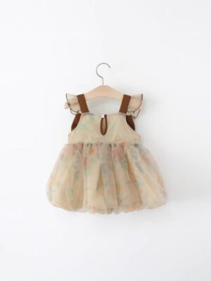 y1188 - Coffee Ribbon Dress - 图片 4