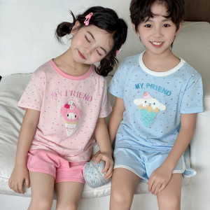 y1136 - My Friend Colorful 3D Cartoon T-shirt Set