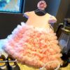 y1196 - CNY Premium Pink & Red Tutu Dress With Crown Headband - 图片 6