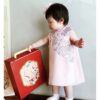 y1201 - CNY Premium Pink & Red Wave Cloud Cheongsam Dress - 图片 8