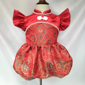 y1206 - CNY Premium Red Phoenix Dress