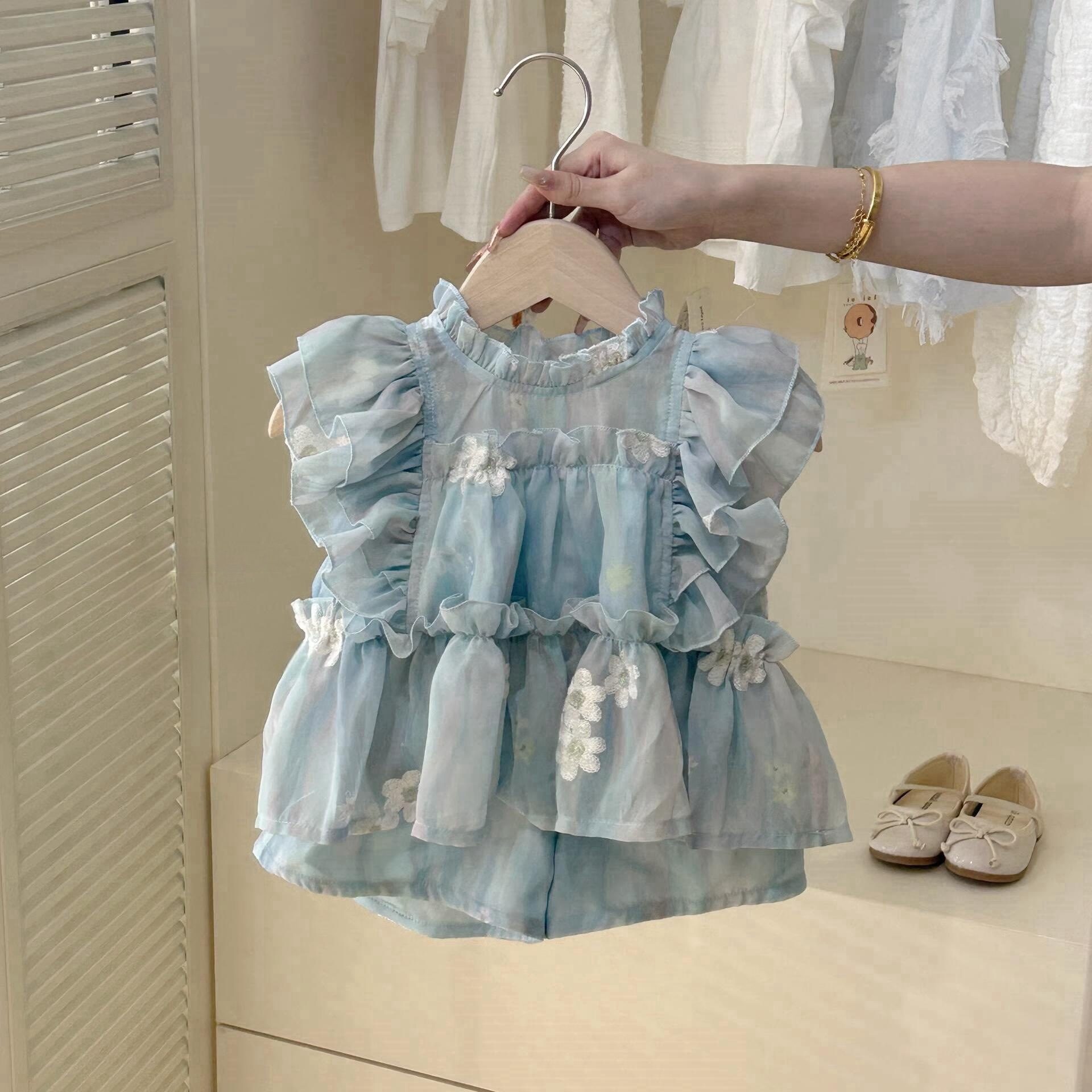 y1174 - White Flower Blue Set - 图片 1