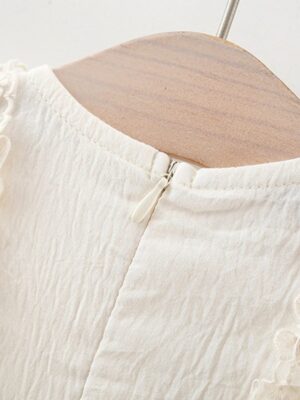 y1186 - Cream Sleeveless Lace Dress - 图片 5
