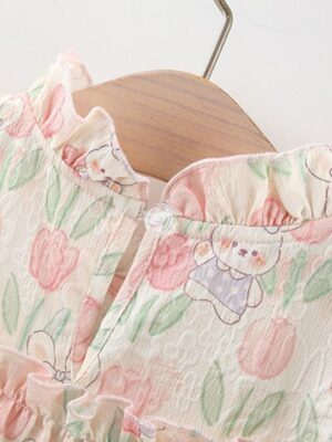 y1185 - Rabbit Pink Tulip Dress - 图片 3