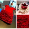 y1196 - CNY Premium Pink & Red Tutu Dress With Crown Headband - 图片 9