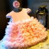 y1196 - CNY Premium Pink & Red Tutu Dress With Crown Headband - 图片 7