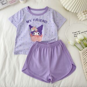 y1136 - My Friend Colorful 3D Cartoon T-shirt Set - 图片 8