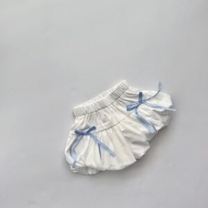 y1117 - White Blue Ribbon Vest - 图片 3
