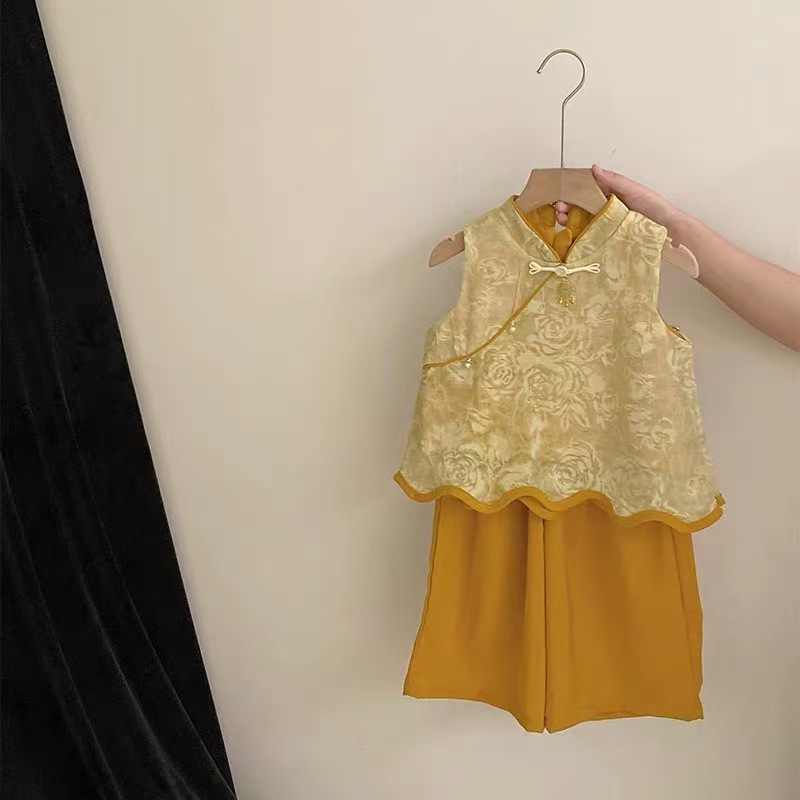 y1178 - CNY Golden Yellow Vest Set - Image 4