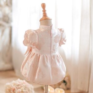 y1215 - CNY Premium Pink Flower Romper - 图片 3