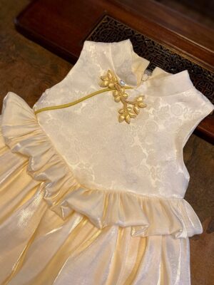 y1195 - CNY Premium Apricot Puffy Princess Dress - 图片 5