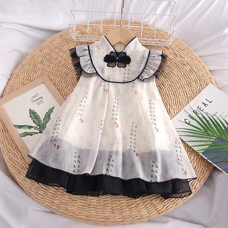 y1158 - CNY Chinese Style Flying Sleeves Dress & Romper - 图片 3