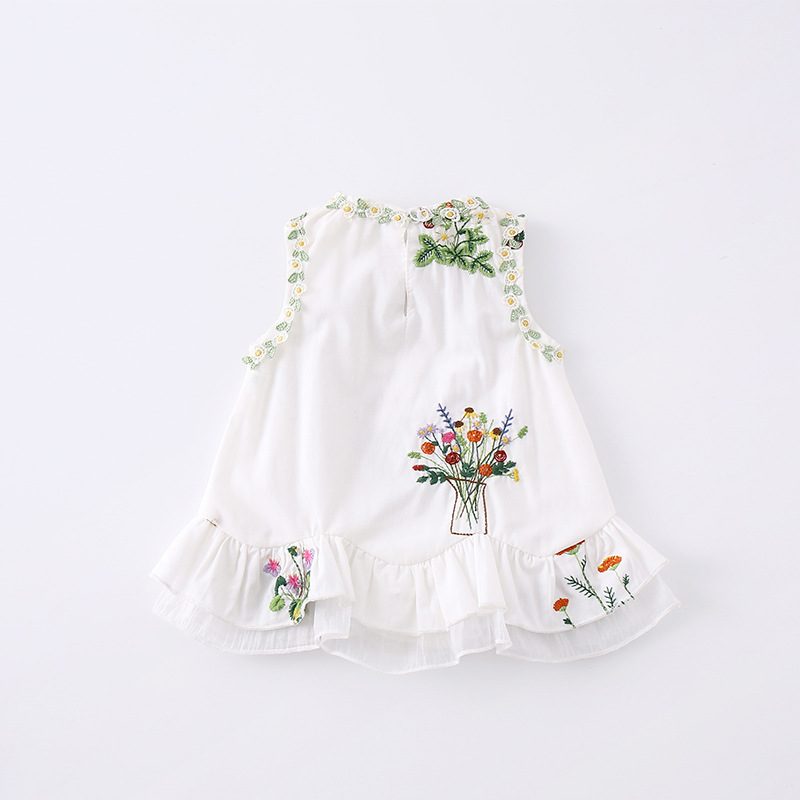 y1167 - CNY Peony White Dress - 图片 6