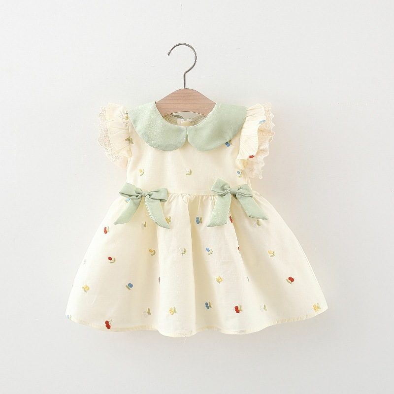 y1184 - Doll Collar Cherry Dress - 图片 1